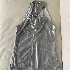Silver metallic blouse